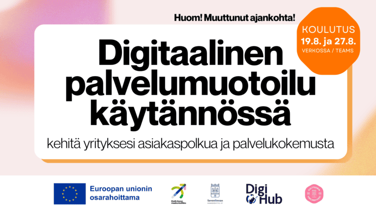 Digitaalinen palvelumuotoilu – kaksi maksutonta verkkotyöpajaa yrittäjille